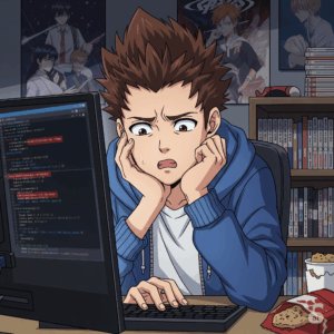 不思議に思ってる人物の挿絵